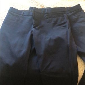 2 size 6 Banana republic navy Sloan pants